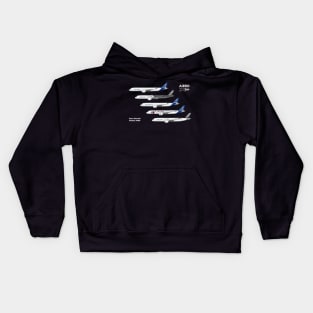 Airbus A350 Test Aircraft Fleet Kids Hoodie